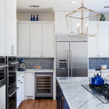 U-Shaped Transitional Kitchen Remodel in Addison