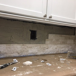 Stone Stacked Kitchen Backsplash - Siding And Stone Veneer