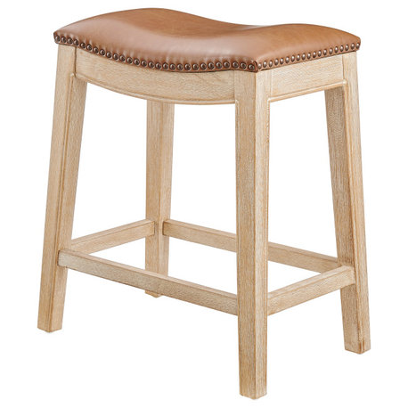 Elmo KD Counter Stool, Borneo Chocolate, Faux Leather