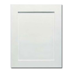 2 Piece Shaker RTF Cabinet Door from CabinetNow.com shown in 949 White - Kitchen Cabinetry