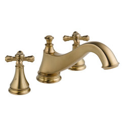 Delta Cassidy 3-Hole Roman Tub Trim - Low Arc Spout - Bathtub Faucets
