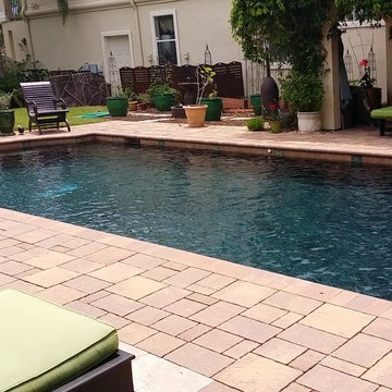 Pool with Bocce Ball Court