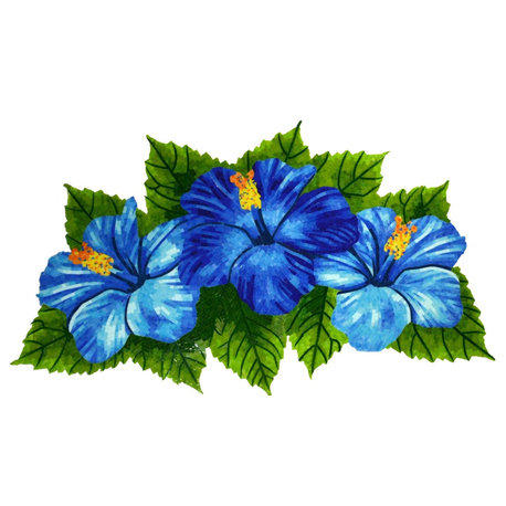 Glass Hibiscus Trio Swimming Pool Mosaic