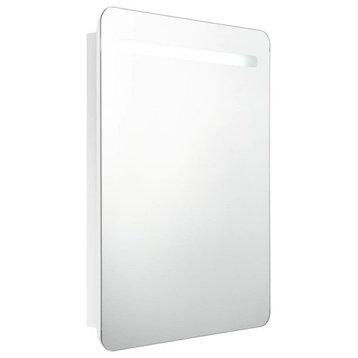 vidaXL Bathroom Cabinet Bathroom Vanity Furniture Set with Mirror Shining White