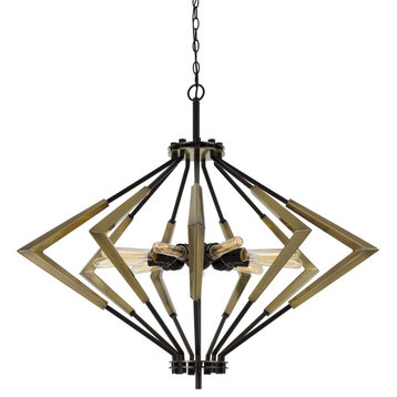 Metal Fixture in Antique Brass and Black, Fx-3709-9