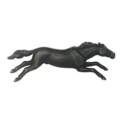 D'Artefax - Wild Horse Pull, Right Facing, Oil Rub Bronze - Cabinet And Drawer Handle Pulls