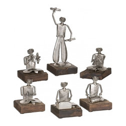 www.essentialsinside.com: music circle, sculpture, set of 6 - Home Decor