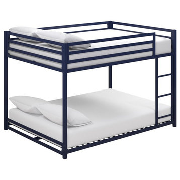 DHP Mabel Full Over Full Metal Bunk Bed in Blue