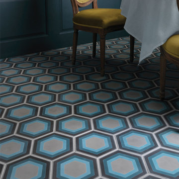 Dining Room in Period Home with Stunning Tile Floor