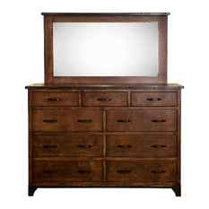 Extra Wide Dressers Houzz Walnut Creek Furniture Euclid Forge Dresser With Mirror 60 Wide W