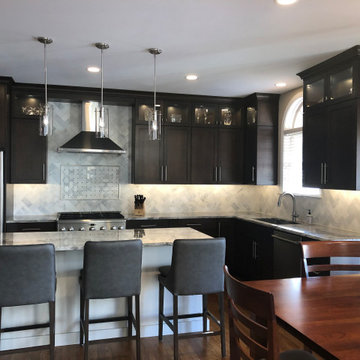Kitchen Remodel dark wood with gray tones