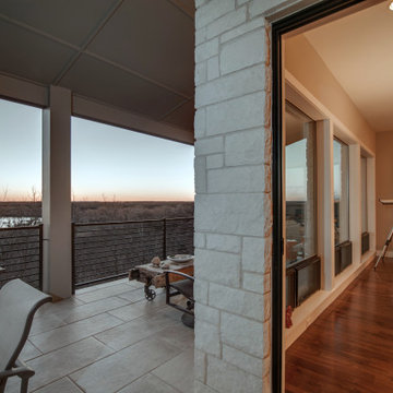 Milgard Black Fiberglass and Aluminum Windows and Doors - TX Lake House