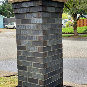 Brick walls-pillars-fireplaces-Mailbox