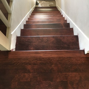 New Douglas Fir Steps with 100 years Old Douglas Fir Floor