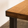Gavin Solid French Oak Industrial Modern Desk