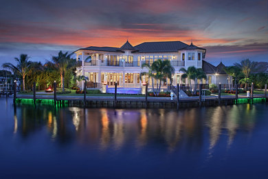 Inspiration for a tropical exterior home remodel in Miami