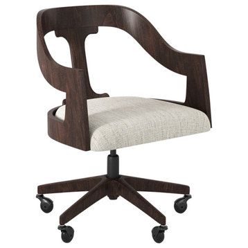 Crescent Desk Chair, Brunette