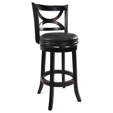 Florence Swivel Bar Stool, Black Sandthru