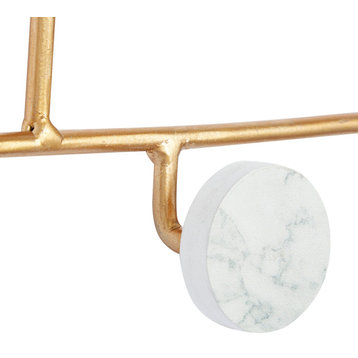Glam Gold Wooden Wall Hook 46360