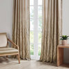 Madison Park Andora Embroidered Branches Faux Silk Window Panel, Tan