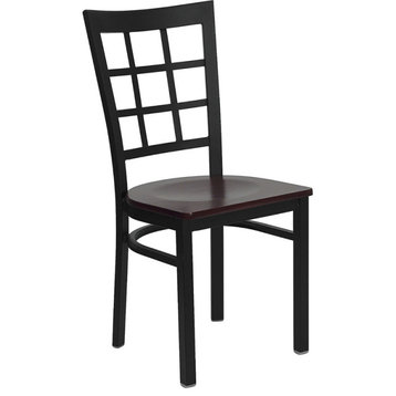 Black Restaurant Chair, Mahogany