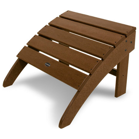 Polywood South Beach Adirondack Ottoman, Teak