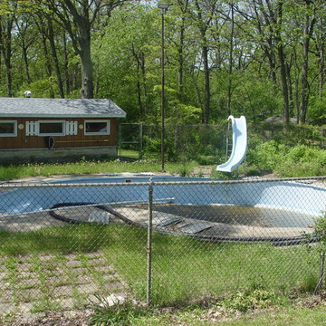 Broken down inground pool