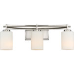 Quoizel - Quoizel Taylor Three Light Bath TY8603BN - Three Light Bath from Taylor collection in Brushed Nickel finish. Number of Bulbs 3. Max Wattage 100.00 . No bulbs included. glass compliments the finishes beautifully. Available in antique nickel, brushed nickel, polished chrome and western bronze.  The Taylor collection will enhance any room in your home. No UL Availability at this time.