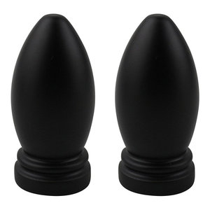 2 3//8-inch Tall Matte White Urbanest Set of 2 Key Lamp Finials