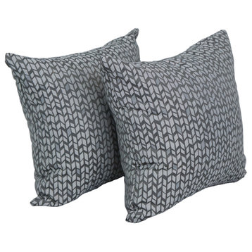 17" Jacquard Throw Pillows With Inserts, Set of 2, Banyan Timber