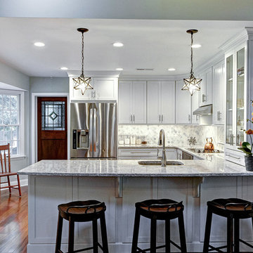 Transitional White Kitchen Design Blue Bell, PA