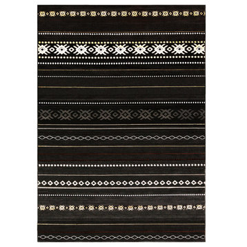 Surya Paramount PAR-1047 Bohemian Area Rug, Black, 8'10" x 12'9" Rectangle