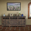 Atlantic TV Stand With Rustic Solid Pine Wood, 80"