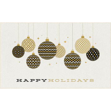 Mohawk Home Holiday Ornaments Gold 1' 6" x 2' 6" Kitchen Mat