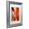 Blanchette Photography 'Sandstone Buttress', Silver Frame, White Matte, 11"x14"