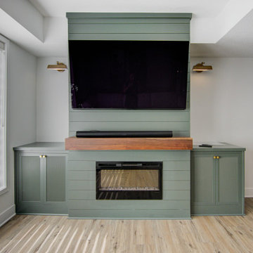 Cozy Basement Remodel with Custom Touches