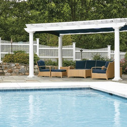Arched Freestanding Poolside Pergola, Westport, CT - Pergolas