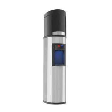 Absolu Water Cooler, Stainless Steel With Black Trim, Hot & Cold Water