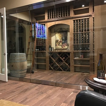 Glass Enclosed Walk-In Wine Room