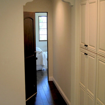 Spanish Hallway with Built-in Cabinetry