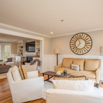 The front room is more of a sitting room, but is connects so well the TV room.
