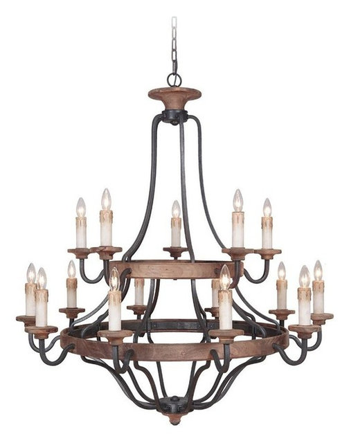 Ashwood 15 Light Chandeliers Textured Black And Whiskey Barrel Ashwood 15 Light Chandeliers Textured Black And Whiskey Barrel