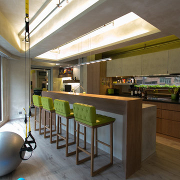 Modern Industrial Open Kitchen, Hong Kong