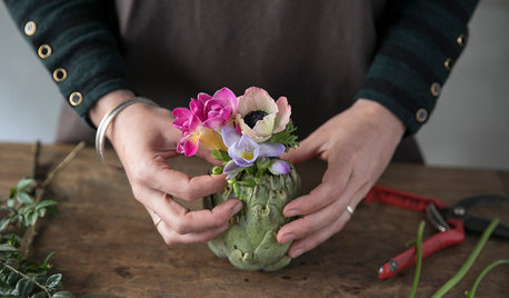 Hazlo tú mismo: Un centro de flores ¡con una alcachofa!