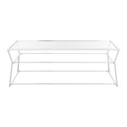 Ellie Glass/Chrome Coffee Table - Coffee Tables