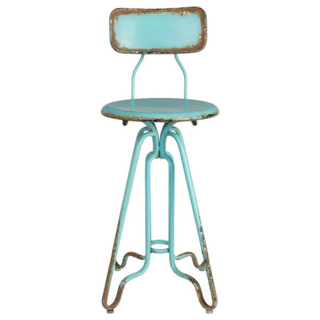 Vintage Turquoise Counter Stool | Dutchbone Ovid