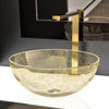 Murano Laguna Luxury Glass Vessel Sink, Gold