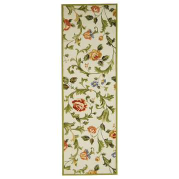 Safavieh Chelsea Collection HK310 Rug, Ivory, 2'6"x8'