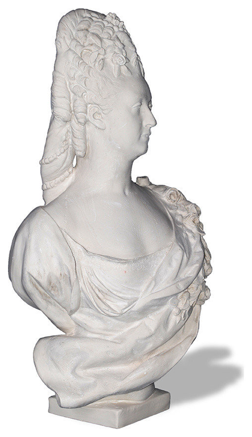 Marie Antoinette Bust Statue, Limestone