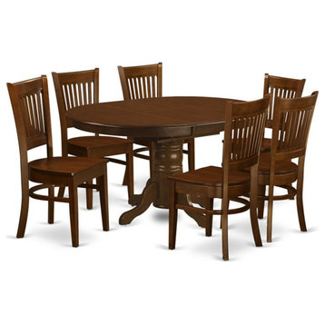 Atlin Designs 7-piece Wood Dining Table and Chair Set in Espresso